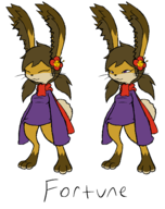 1girl anthro artist:unknown brown_hair cave_story flower fortune oc pooka purple_eyes scarf sweater twintails // 1869x2364 // 86KB