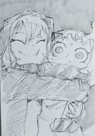 abyssal artist:akunim hoppo hoppou hugging kantai_collection re-class sketch sweat // 623x885 // 166KB