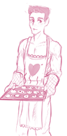 apron cookies heart jann_walker naked_apron over_mitts tray valkyria_chronicles // 521x1055 // 259KB