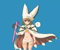 1girl artist:unknown blue_eyes brown_hair chain_chomp colored cosplay guilty_gear guilty_gear_xrd hyperdimension_neptunia Lucifero midriff pen ram_(neptunia) ramlethal_valentine solo super_mario // 1599x1348 // 596KB