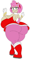 1girl amy_rose artist:unknown colored colorist:miqotefag furry huge_ass sonic_(series) third-party_coloring // 850x1627 // 490KB