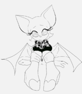 1girl artist:unknown dizzy droolign furry rouge_the_bat sonic_(series) // 953x1087 // 363KB