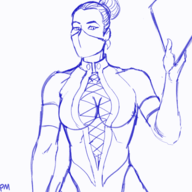 1girl animated artist:pm_draws breast_expansion huge_breasts kitana mortal_kombat // 560x560 // 253KB