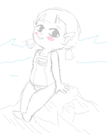 aryll swimsuit the_legend_of_zelda wind_waker // 424x537 // 18KB