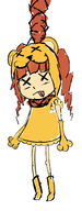 1girl colored costume dead drill_hair idolm@ster noose orange_hair rope tongue yayoi_takatsuki // 876x2244 // 499KB