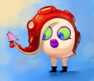 artist:outta_sync butterfly colored octarian splatoon // 531x461 // 219KB