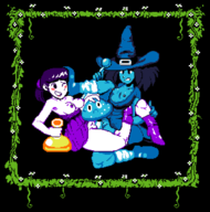 2girls artist:gum blush breasts breasts_out cloverana colored dress magic_garden mushroom pixel_art potion pussy sweat sweating UFO_50 wand wardrobe_malfunction witch // 1750x1773 // 47KB