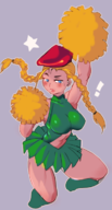 1girl artist:rider cammy_white cheerleader_outfit street_fighter // 390x730 // 194KB