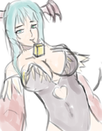 cleavage colored darkstalkers morrigan_aensland selfie // 700x900 // 428KB