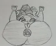 1girl anus artist:billyfutureboy marina nude splatoon traditional_medium // 2651x2181 // 2.0MB