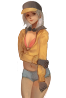 artist:fjordline cindy_aurum colored cosplay final_fantasy final_fantasy_xv metal_gear_rising metal_gear_solid revengeance sunny_emmerich // 505x746 // 353KB