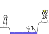 stp 1girl 2boys animated animated_gif artist:unknown cat_princess fat gif not_vidya running save_the_princess straw sucking // 680x480 // 480KB