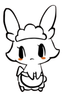 1girl artist:unknown eyelashes hasha mascot not_vidya rabbit rabbit_girl sad tdm uniform waitress // 1168x1784 // 452KB