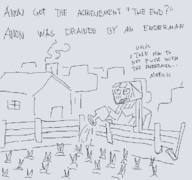 1girl artist:grey fence hoe house minecraft text tree watering_can // 707x662 // 19KB