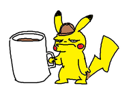 angry coffee colored cup detective_pikachu drink hat mspaint pikachu pokemon // 427x301 // 11KB