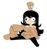 1girl artist:ahfkdy7 cleavage mushroom_toppin personification pizza_tower // 2781x2913 // 381KB