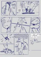 1boy 1girl artist:NoConcession comic drawfag meowscarada pencil pokemon romantic sitting text // 4000x5600 // 1.8MB