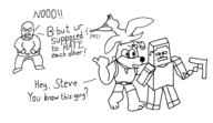 3boys anon banjo banjo-kazooie furry kazooie minecraft steve // 1289x746 // 56KB