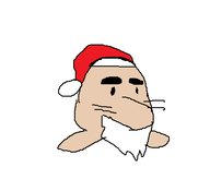 artist:laweaacosadora beard black_eyes colored earthbound hat mother_(series) mr._saturn mspaint santa_hat // 441x401 // 6.4KB