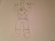 1boy axe cid_pollendina final_fantasy final_fantasy_iv gloves traditional_medium // 3264x2448 // 2.0MB