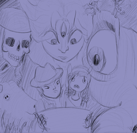 baphomet la_mulana lemeza_kosugi mulbruk palenque tiamat viy // 1471x1429 // 1.6MB