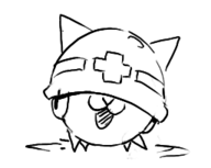 battle_cats crossover fusion mega_man_(series) met monochrome transparent // 256x204 // 18KB