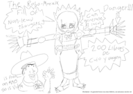 1boy 1girl artist:unknown marielx mexican monochrome robot robot_girl sketch sombrero tagme // 1900x1343 // 630KB