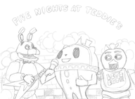 crossover five_nights_at_freddy's mic monochrome persona persona_4 teddie // 1383x1017 // 438KB