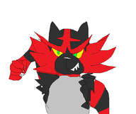 artist:laweaacosadora colored green_eyes incineroar mspaint pokemon sharp_teeth // 860x719 // 28KB