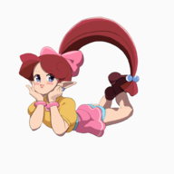 1girl animated artist:rommi blue_eyes blush bracelet earrings laying lip_(panel_de_pon) loli panel_de_pon panties pointy_ears ponytail // 1000x1000 // 1.1MB