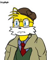 1boy artist:josieokami colored cosplay kazuhira_miller metal_gear metal_gear_solid miles_tails_prower sonic_(series) // 1500x1900 // 491KB