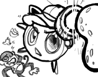 crossover diddy_kong donkey_kong_(series) jigglypuff monochrome peanut_popgun pokemon sleep super_smash_bros // 900x701 // 279KB