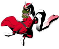 artist:unknown colored cosplay crossover deviljho monster_hunter viewtiful_joe // 1500x1250 // 365KB