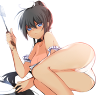 angry apron ass colored homura nipple_slip panties senran_kagura tanlines thighs // 1046x1036 // 586KB