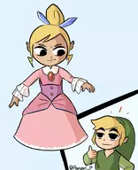 1boy 1girl artist:penpal_p dress link tetra the_legend_of_zelda toon_link wind_waker // 1666x2048 // 238KB