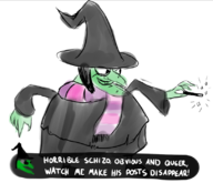 1girl artist:piopoi banjo-kazooie colored gruntilda_winkybunion meta sketch text // 810x696 // 262KB