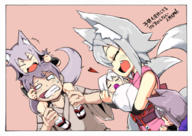 1boy 1girl baby kitsune luka monster_girl monster_girl_quest third-party_coloring // 617x438 // 370KB