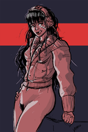 artist:vaarian bottomless colored her pubic_hair ruiner tongue_out // 533x800 // 258KB