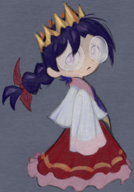 1girl artist:unknown colored fairy_queen glasses kirby_(series) looking_back unamused // 498x715 // 560KB