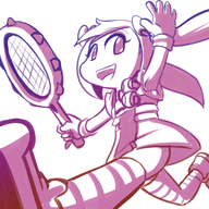 loli monochrome sports tagme tennis // 500x500 // 204KB