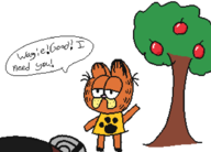 1boy animal_crossing artist:T_Tdotpng crossover garfield text tree // 933x672 // 16KB