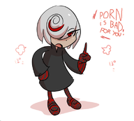 1girl artist:unknown colored grey_hair loli parody red_eyes sage solo sonic_(series) text // 813x732 // 142KB