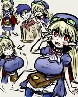 artist:pailolidrawfag blush breast_expansion colored huge_breasts marivel_armitage oppai_loli peace_sign vampire wild_arms wild_arms_2 // 800x1000 // 185KB