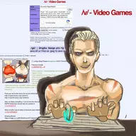 1boy 4chan artist:tifa_poster blue_mary colored crossover drawthread fatal_fury final_fantasy final_fantasy_vii geese_howard huge_breasts parody shitposting the_king_of_fighters tifa_lockhart // 2048x2048 // 647KB