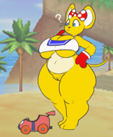1girl artist:amillionbears bottomless diddy_kong_racing fat furry huge_breasts pipsy pussy // 1716x2067 // 1.5MB