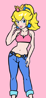 1girl artist:unknown jeans princess_peach super_mario // 410x871 // 130KB