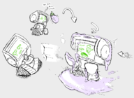 1girl artist:MoonWatcherHere eggplant imminent_death lise_project screen_face spelunky // 1604x1169 // 104KB