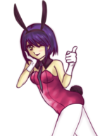 ar_tonelico ar_tonelico_ii bunny_suit colored luca_trulyworth melody_of_metafalica thumbs_up // 351x424 // 90KB