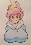 1girl artist:shamiranon colored headpat huge_breasts kumatora mother_(series) mother_3 traditional_medium // 1198x1702 // 2.9MB