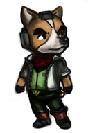 animal_crossing colored fox_mccloud monochrome parody star_fox villager // 599x837 // 265KB